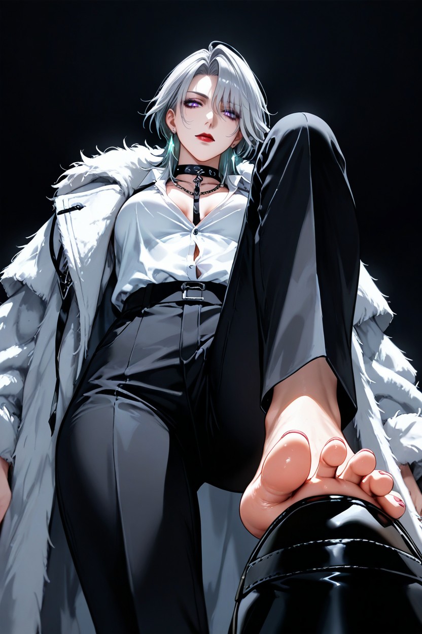 Foot, Her Foot Stepping On A Female Viewer's Crotch, Zoya From Path To Nowhere Hentai IA