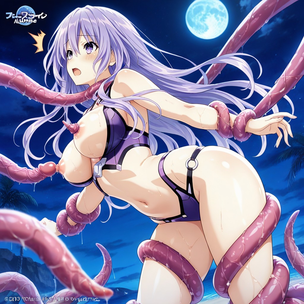 Tohka Running On A Beach Alone, Tight Firm Breasts, Medium Breast Hentai AI Porn