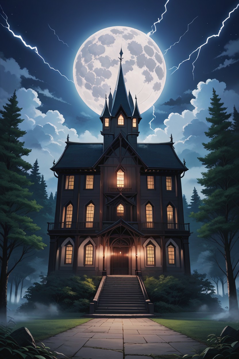 Pointed Arches, 18+, Moody Lighting Hentai AI Porn