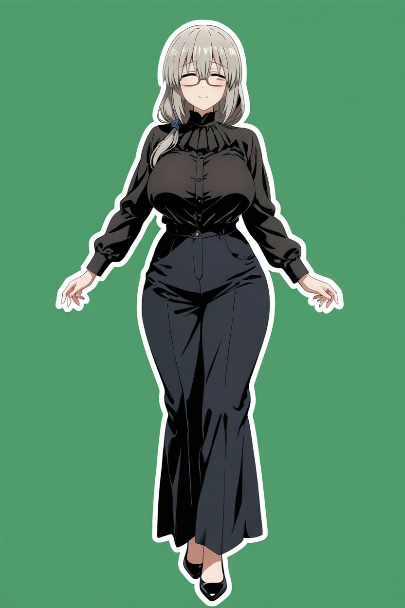 Full Body, Long Sleeves, Chroma Key Background Hentai IA