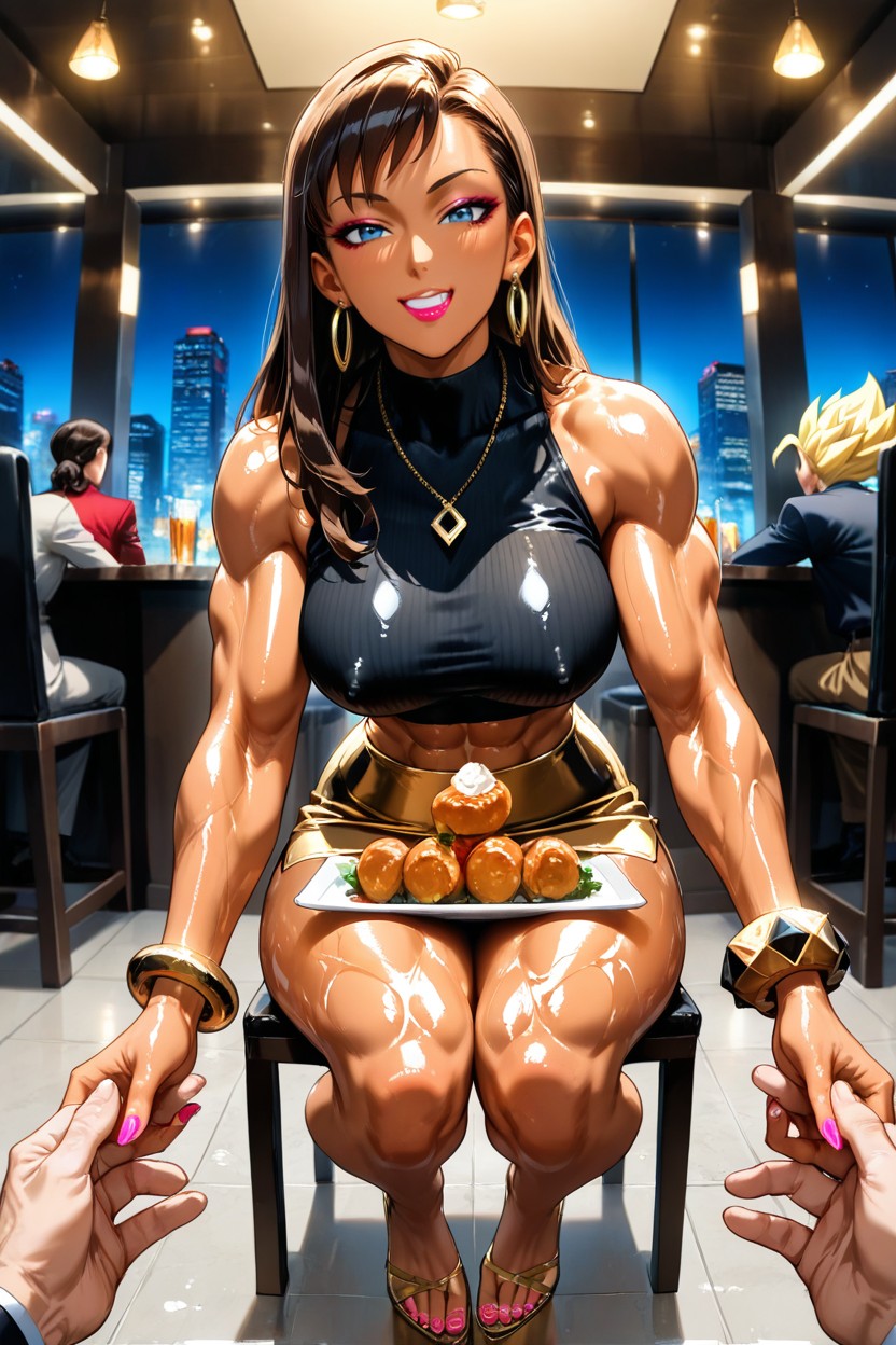 Lots Of Detail, Restaurant, Tanned Skin Hentai IA