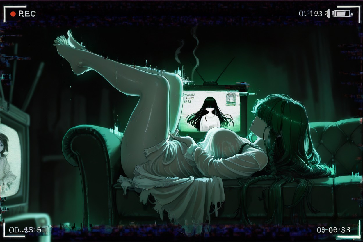 Ripped Clothes , Haunted Mansion Interior, Long Braids Hentai AI Porn