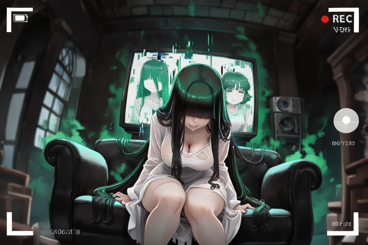 Glowing, Pale Skin, High Angle Hentai IA