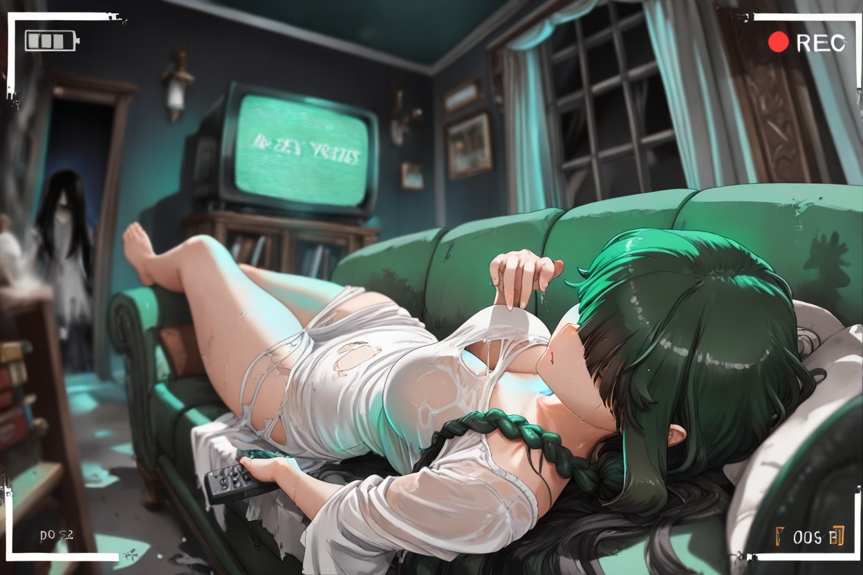 High Angle, Smoke, Low Lighting Hentai IA