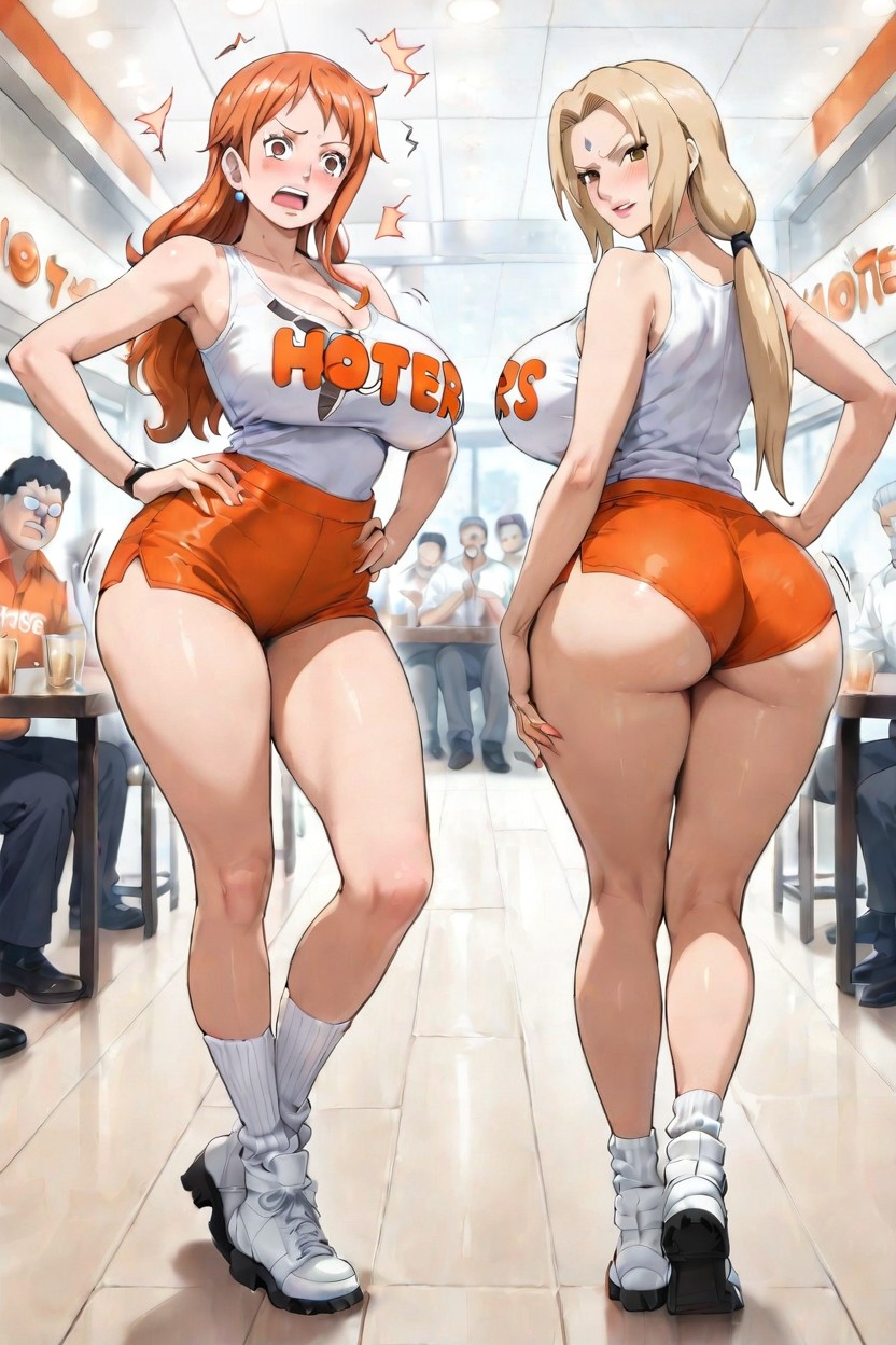 Dynamic Motion Lines, Confident Pose, Polished Anime Style Hentai AI Porn
