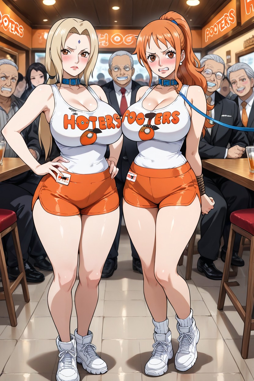 Elegant Detailed Faces, Accurate Hands And Fingers Ultra Detailed, Collar (restricción) Hentai IA