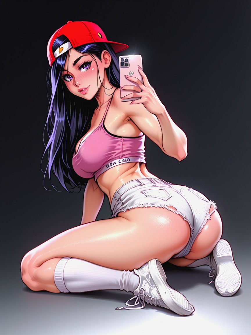 Backwards Hat, Black Backwards Hat, Culo Pequeño Hentai IA