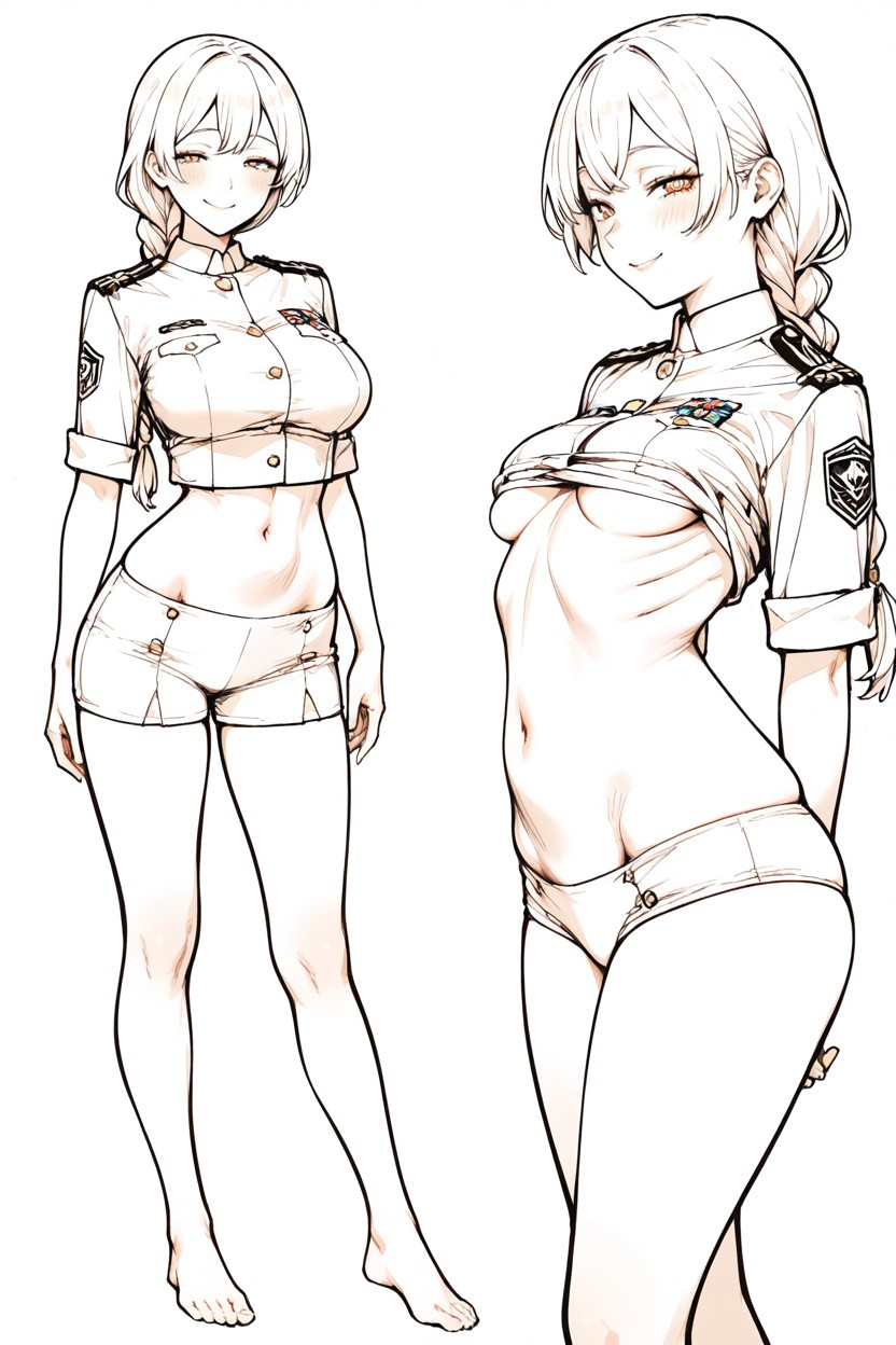 Smile, Delgada, Down-turned Eyes Hentai IA