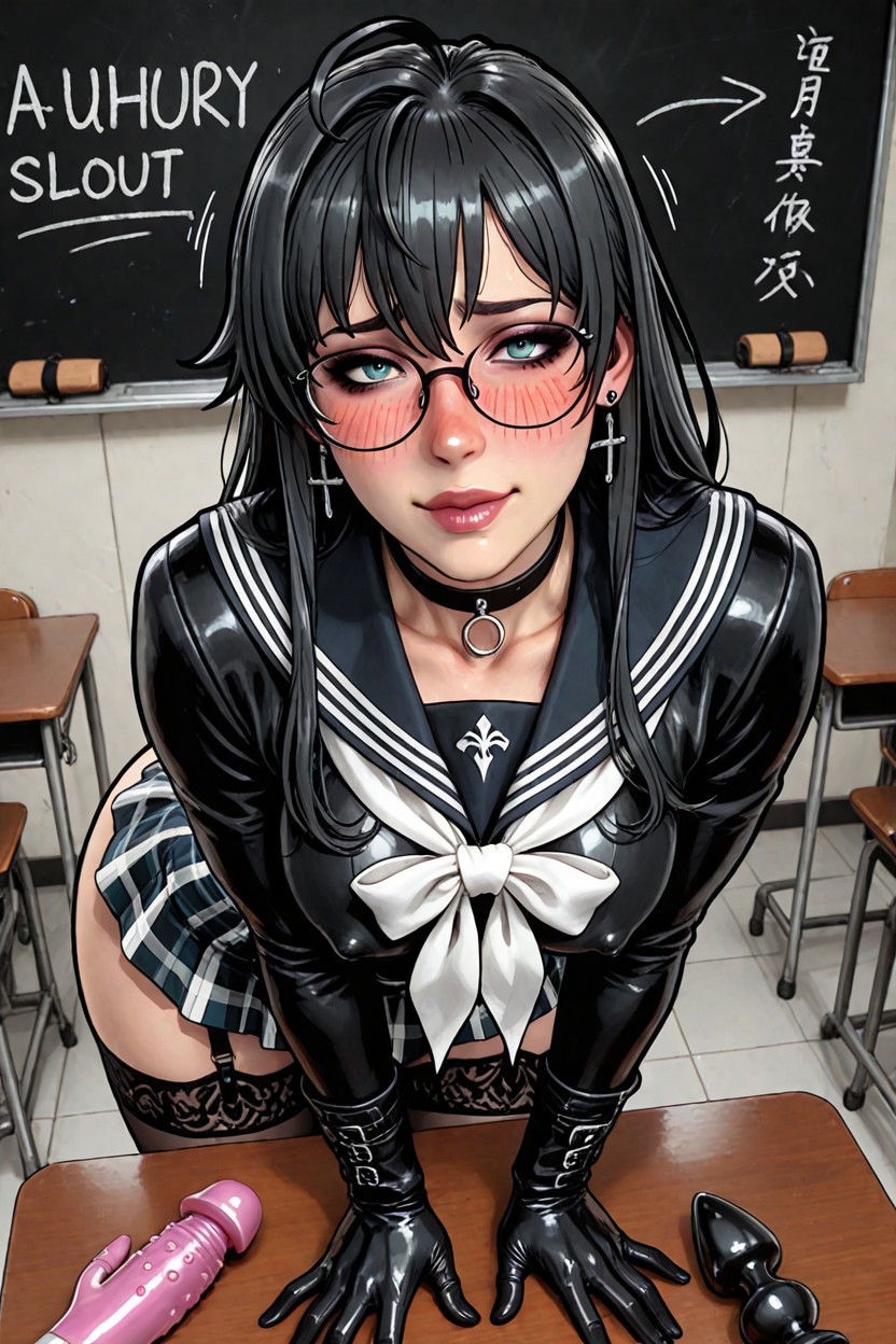 Yukinoshita Yukino, Digital Art Style, Cheerful Expression Hentai IA