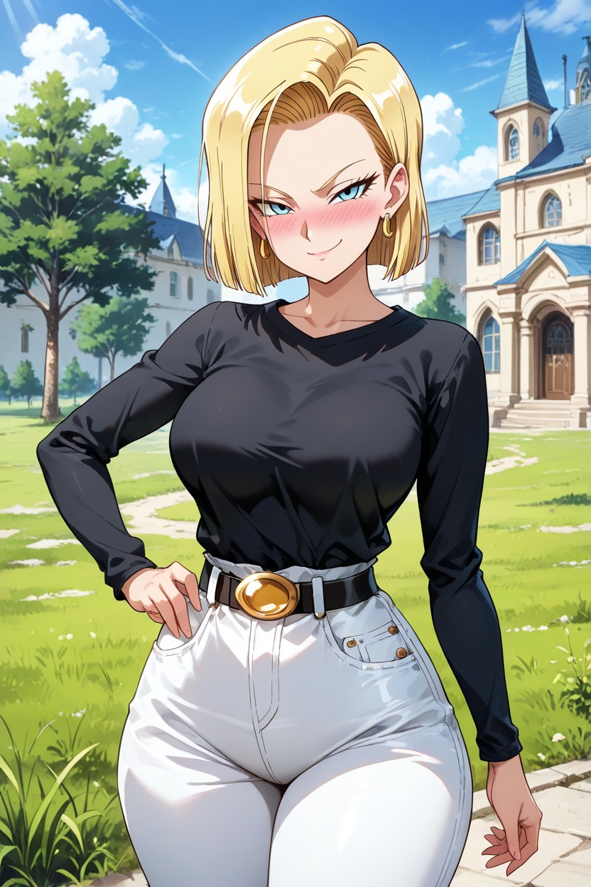 Wearing White Pants, Firm Round Hips, Sky Hentai IA