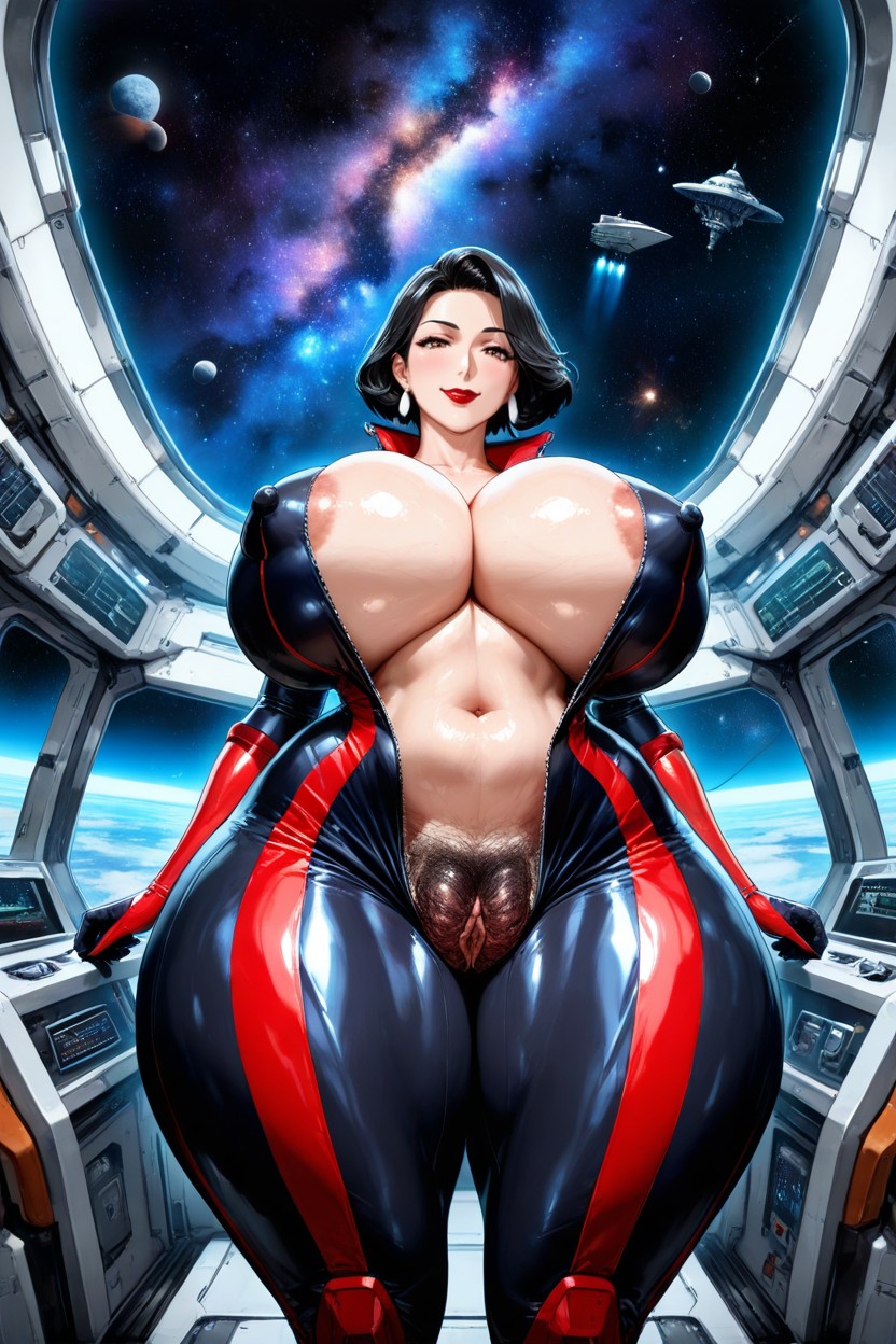 Outer Space, Satellite, Tall Woman Hentai IA