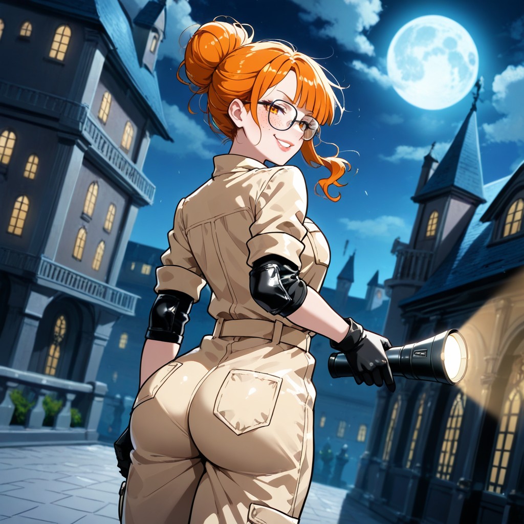 Ginger Hair, Dark, Amber Eyes Hentai AI Porn