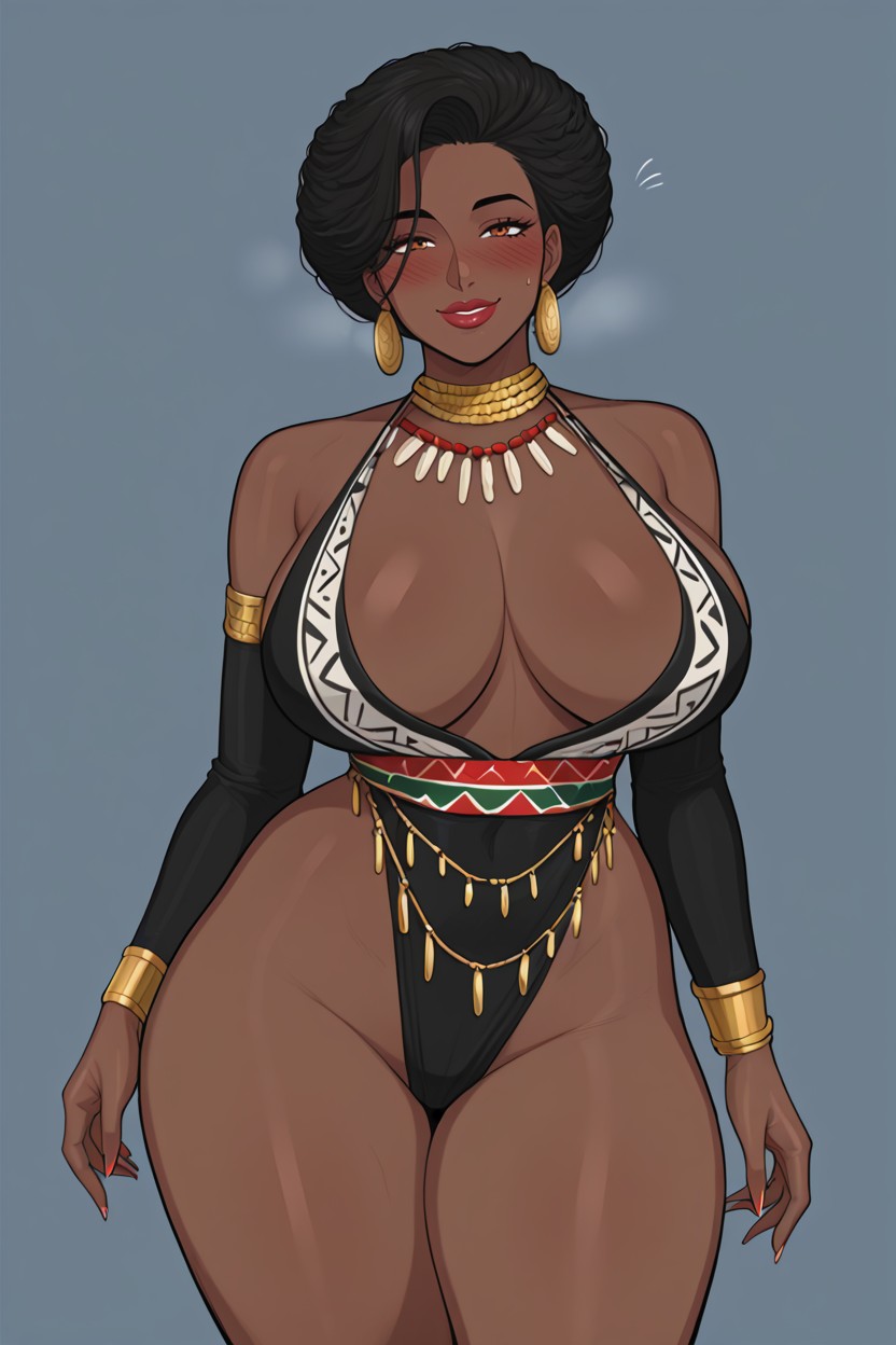 Tribal Outfit, Caliente, Pechos Masivos Hentai IA