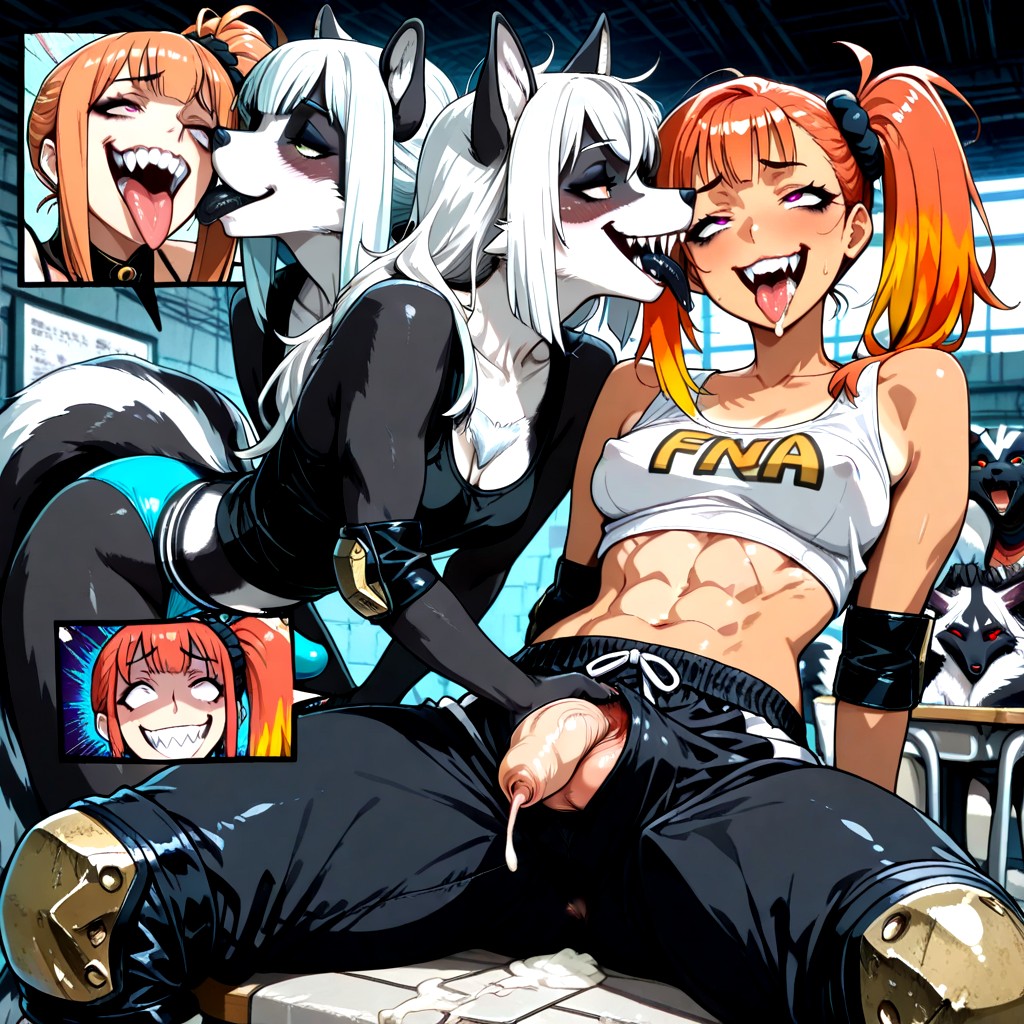 Fangs, Kissing Face, Fit Hentai IA