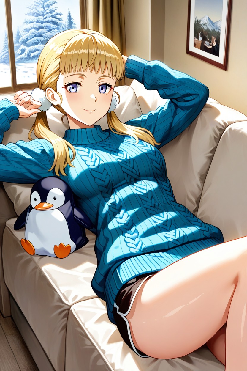 Peinado Con Dos Colas, Pechos Pequeños, Culo Pequeño Hentai IA
