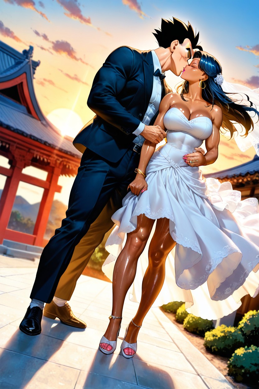 Small Ass, Detailed Face, View Of Buddhist Temple Hentai AI Porn