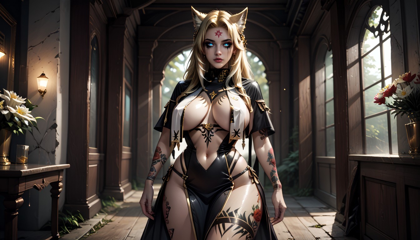 Long Eyelashes, Running Makeup, Breast Curtains Hentai IA