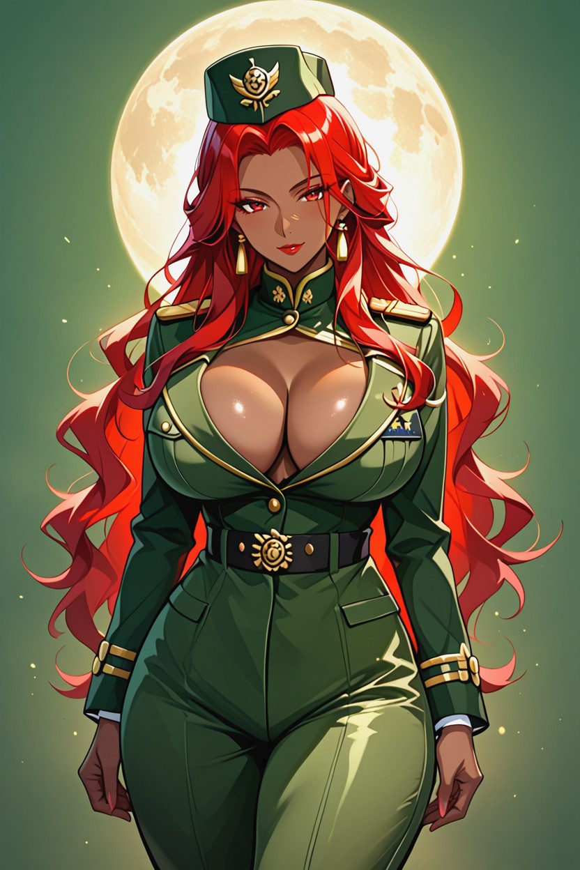 Long Red Hair, Red Hair, Sexy Pose Hentai AI Porn