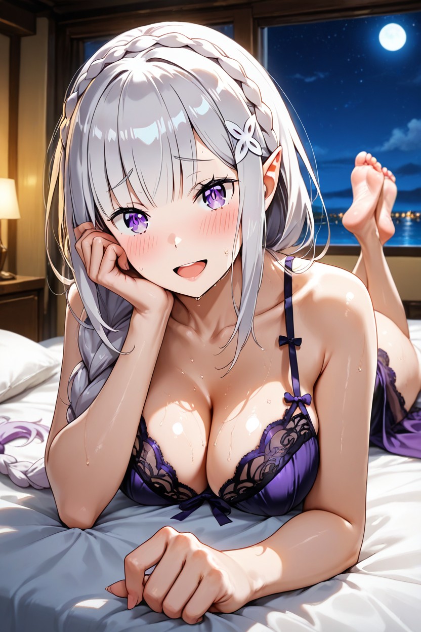 Blackish Purple Eyes, Cinemático, Sweat Hentai IA