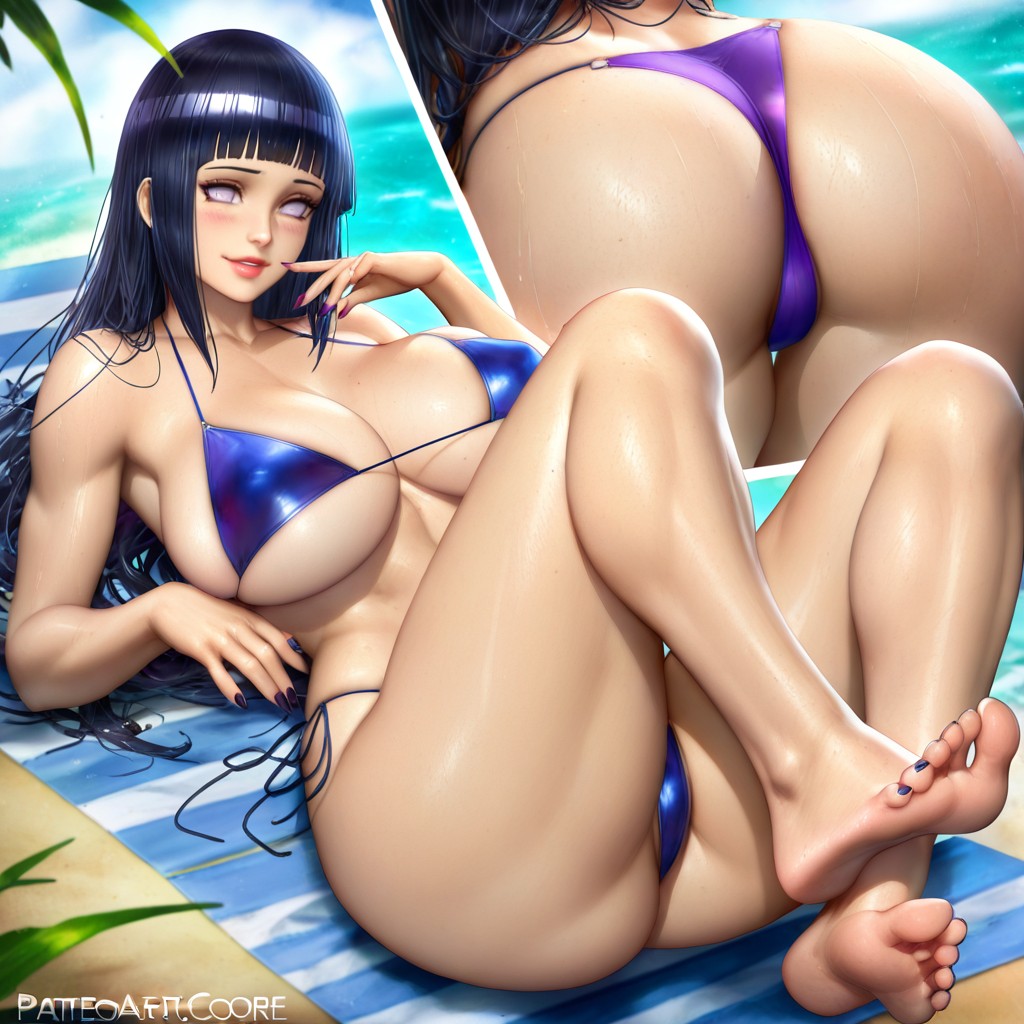 Her Love Feet, Bikini, Long Sexy Toes Hentai AI Porn