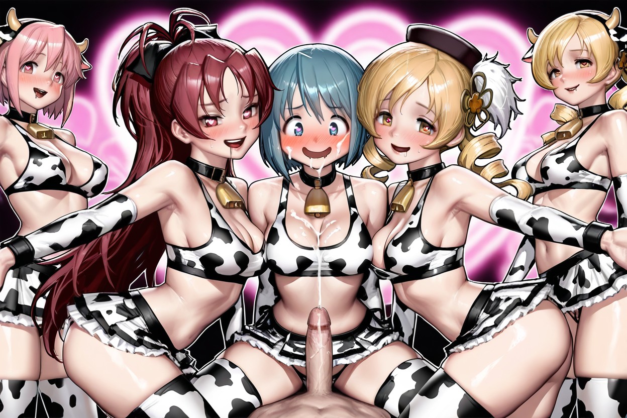Only One Cock, Triple Cowgirl, Side View Hentai AI Porn