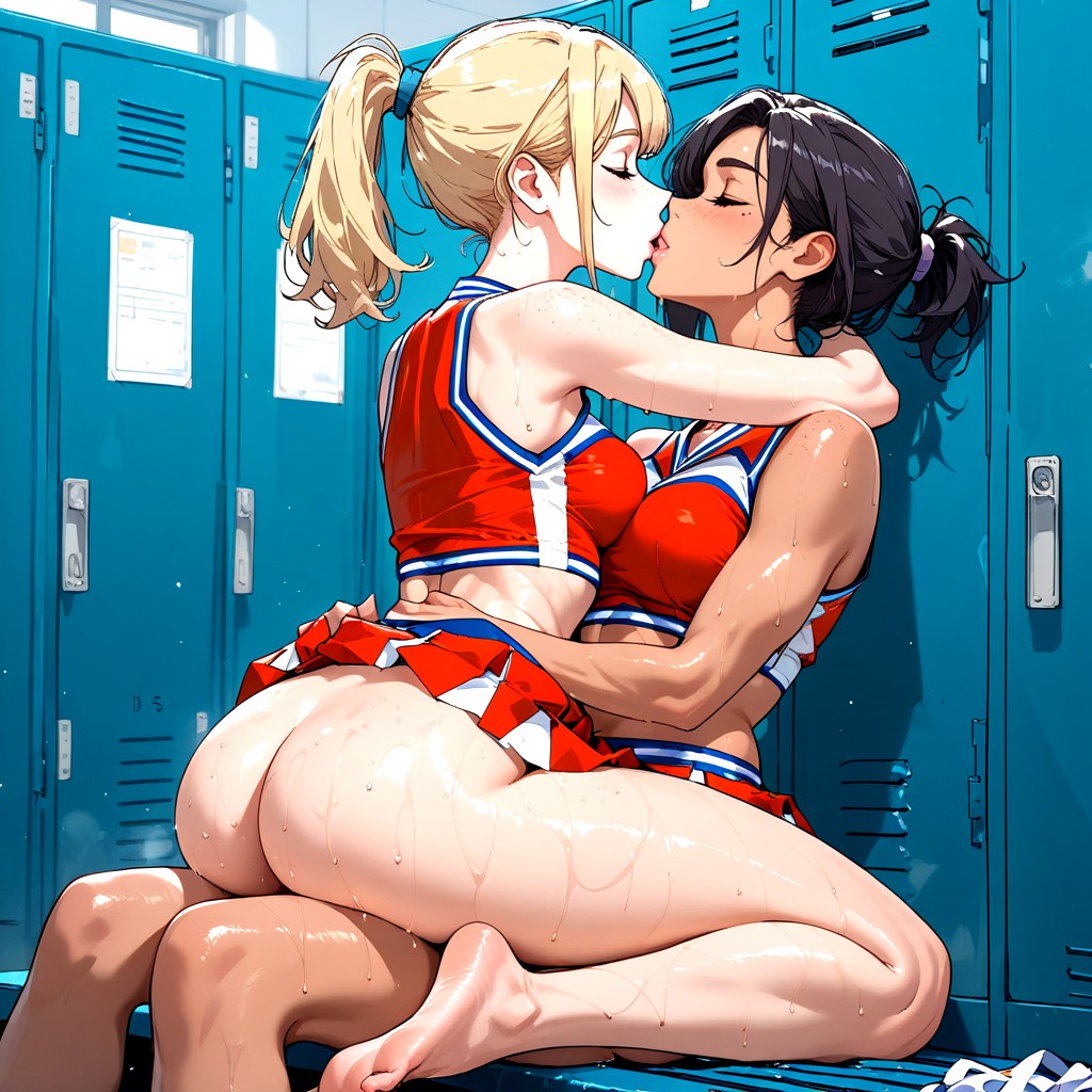 18+, Embracing Closely, Saggy Breasts Hentai AI Porn