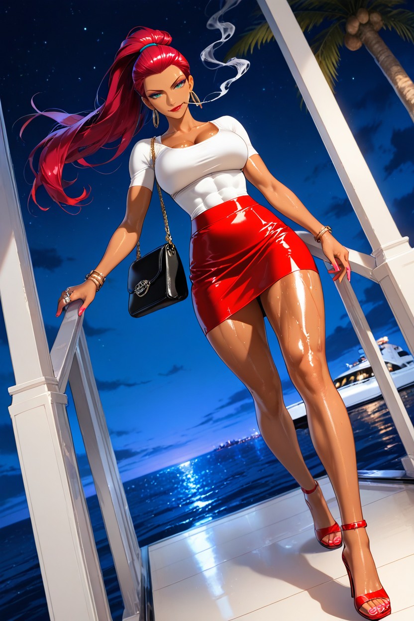 Beautiful Image, Tanned, Luxury Super Yacht Hentai AI Porn