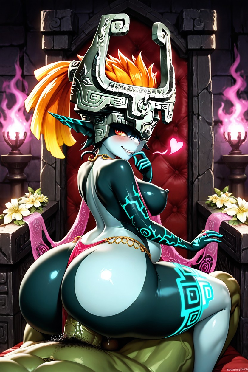 True Form Midna From The Legend Of Zelda, Perfect Hourglass Body, Wedding Ring Hentai AI Porn