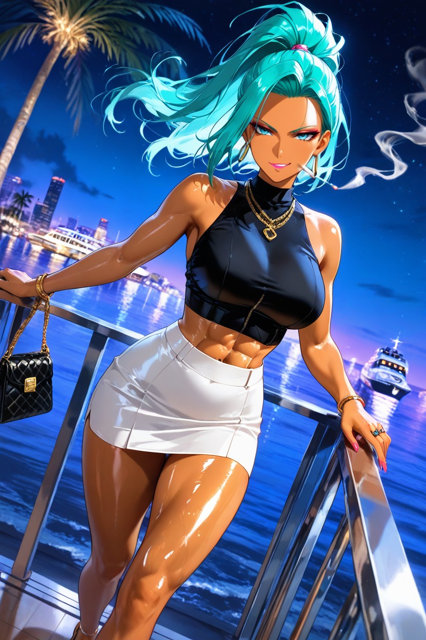 Ankle Bracelet, Detailed Thighs, Perfect Sexy Feet Hentai AI Porn