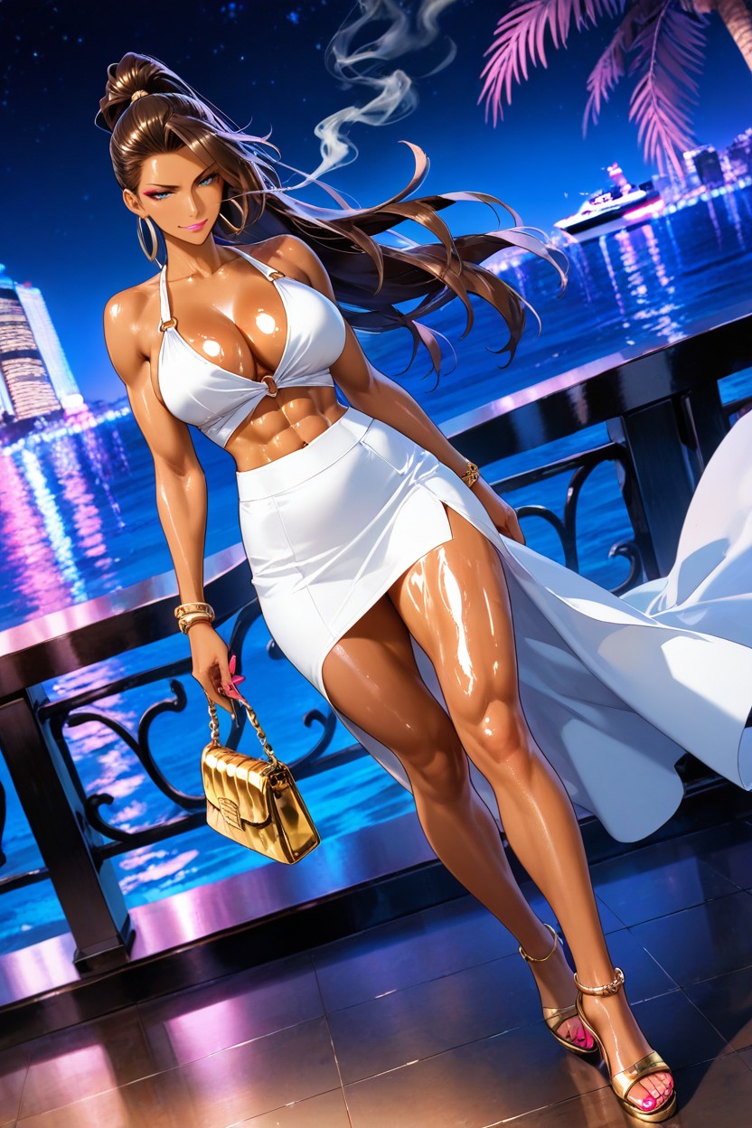Bracelets, Detailed Face, Tan Lines Hentai AI Porn