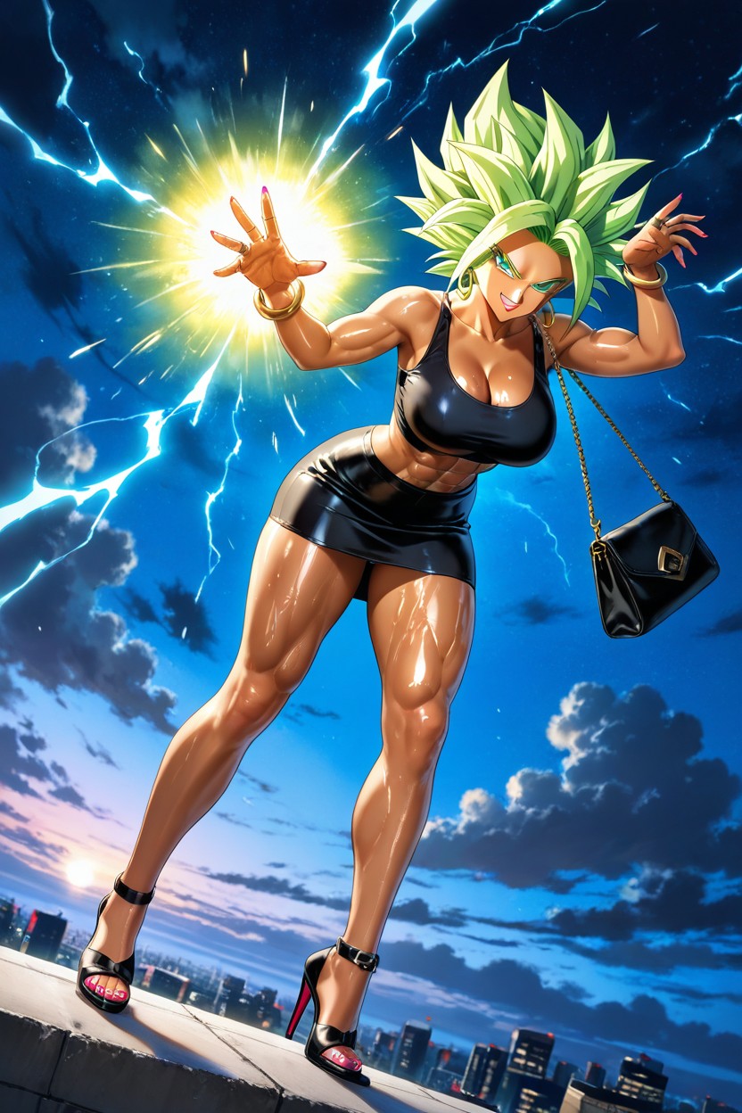 Dutch Angle, Detailed Thighs, Cuerpo Completo Hentai IA