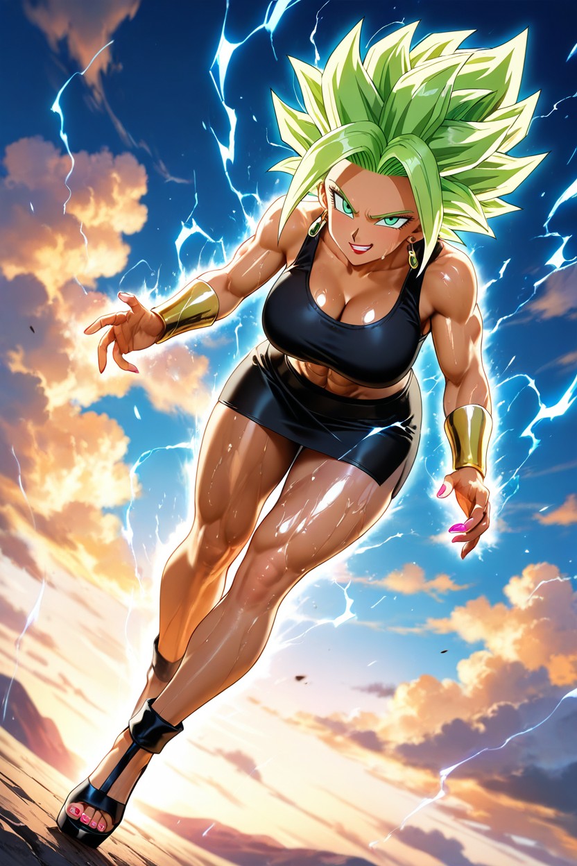 Perfect Sexy Feet, Atardecer, Detailed Hair Hentai IA