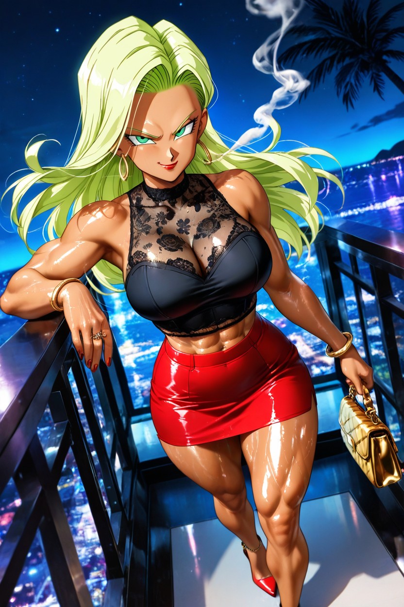 Mini Skirt, Wind In Hair, Ankle Bracelet Hentai AI Porn