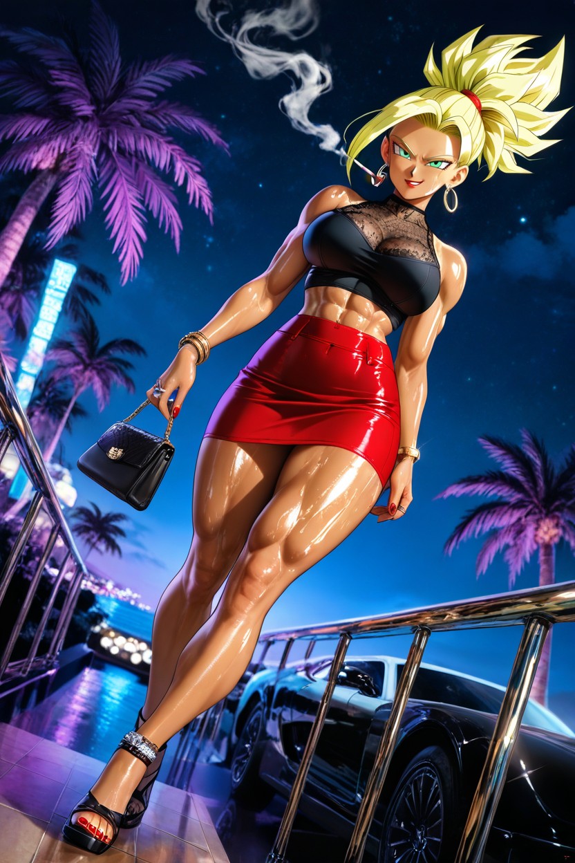 Perfect Image, Walking Upstairs Onto A Super Yacht, Ojos Verdes Hentai IA