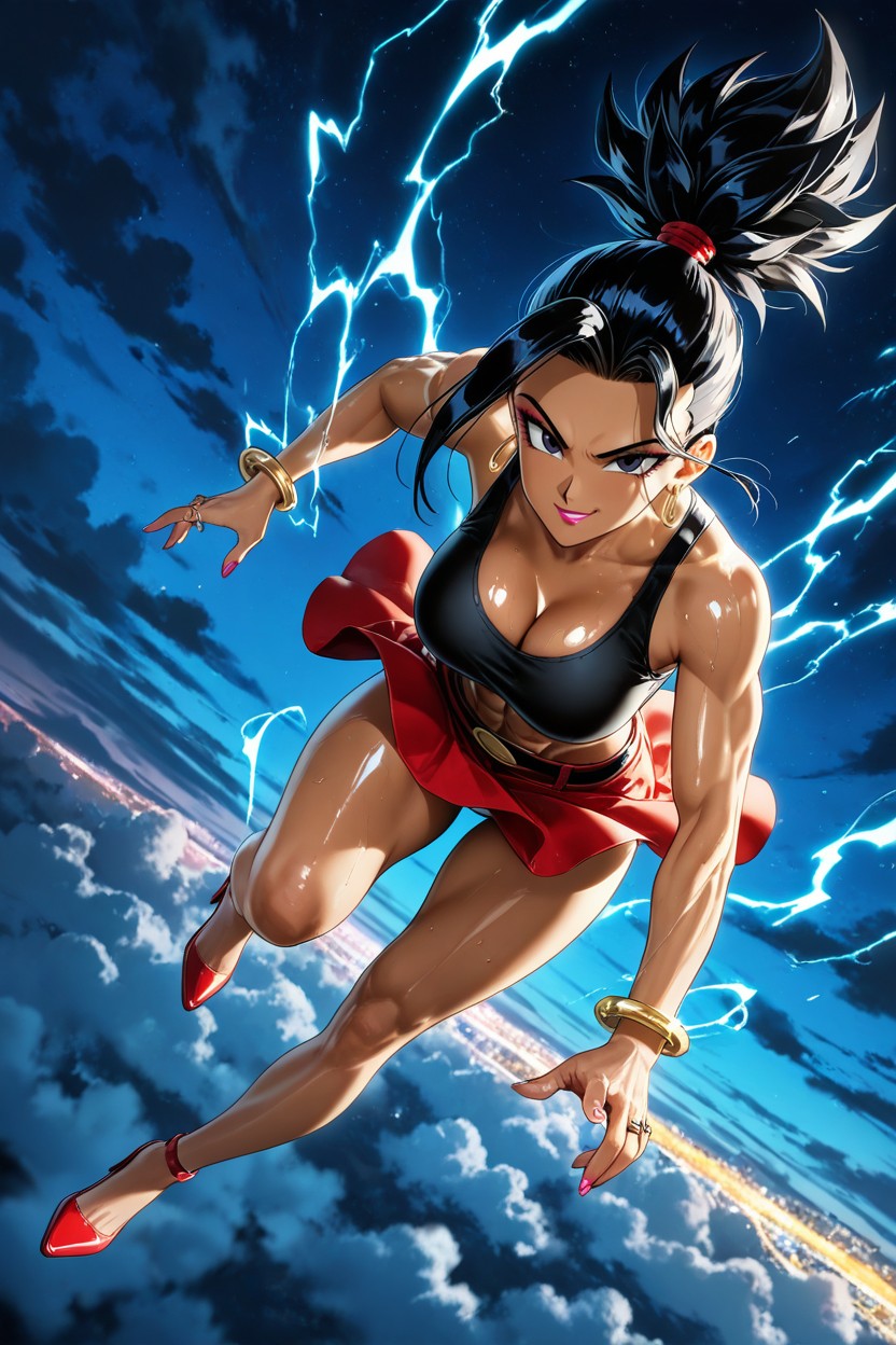 Detailed Thighs, Perfect Image, Full Body Hentai AI Porn
