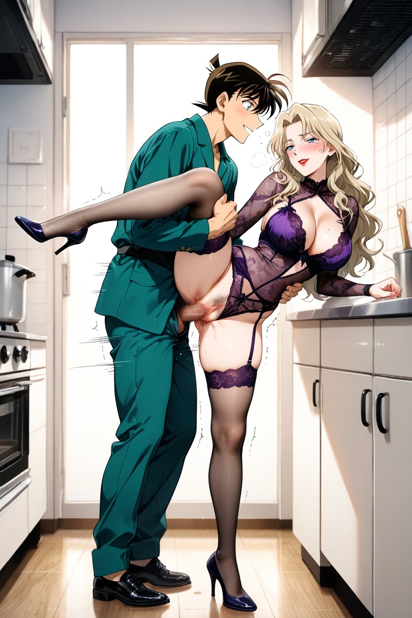 Black Hair, Duo, Blue Eyes Hentai AI Porn