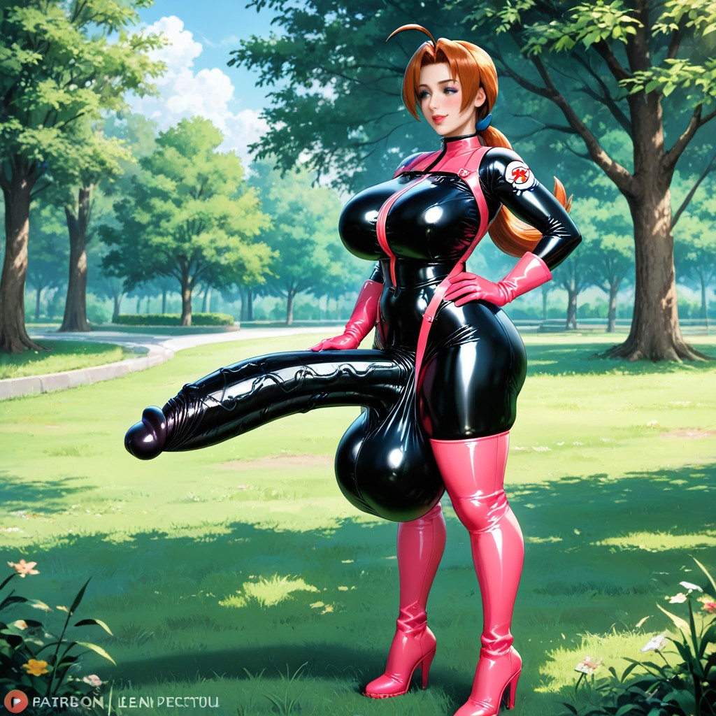 Jerking Off, Penis Bigger Than Body, Park Hentai AI Porn