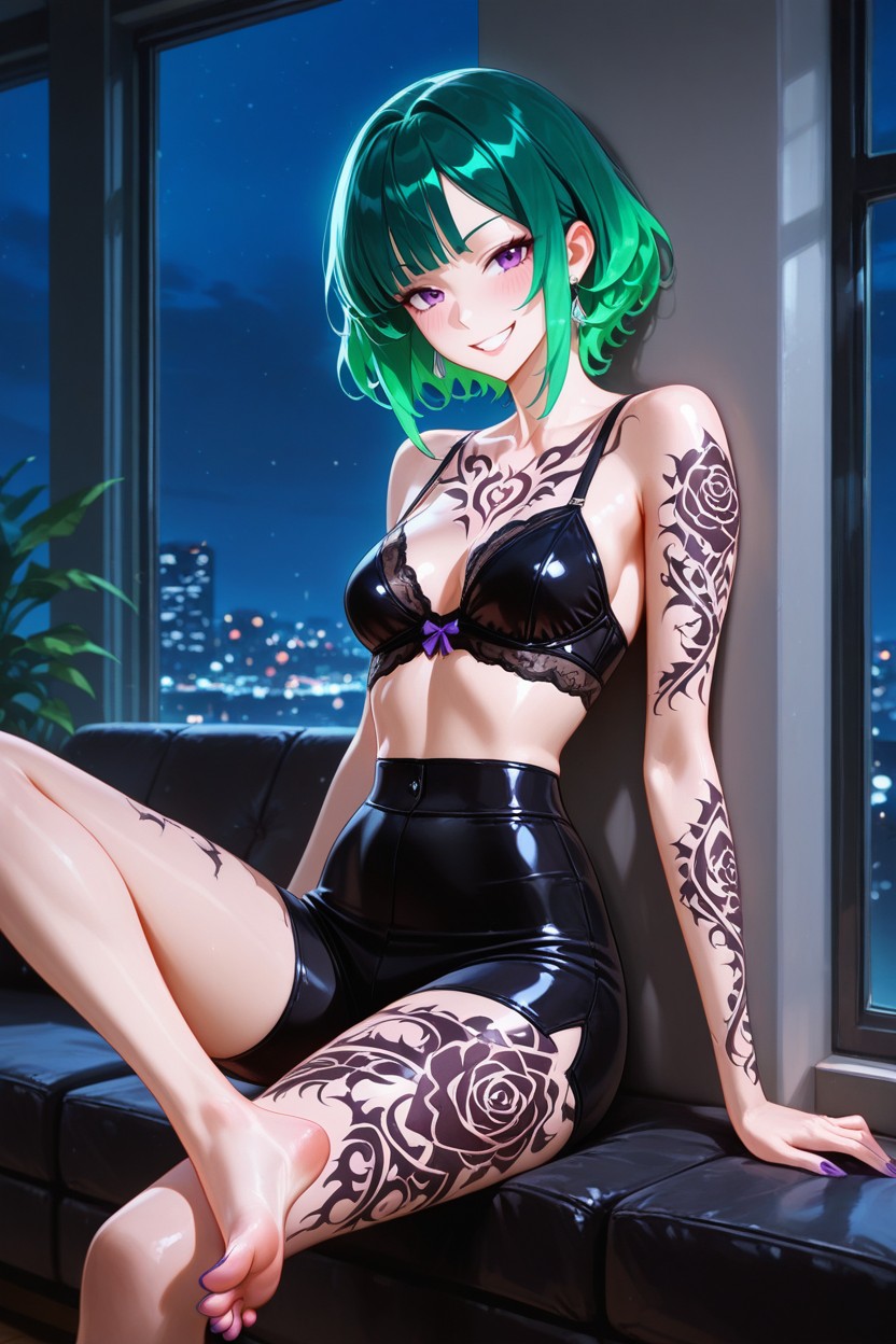 Flirty, Interior, Small Breasts Hentai AI Porn