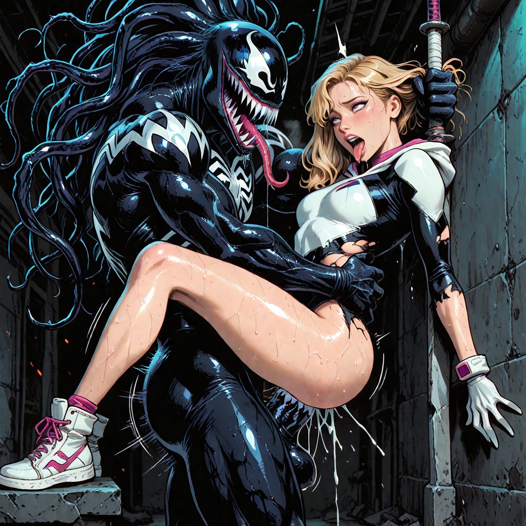 Backlit, Monstruous Venom, She Is Not Touching The Ground Hentai AI Porn