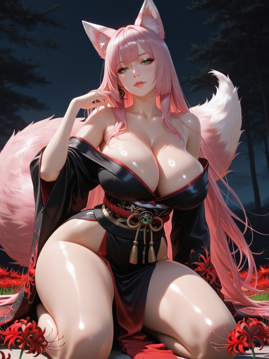 Dark, Bust Shot, Wearing A Dark Kimono Hentai AI Porn