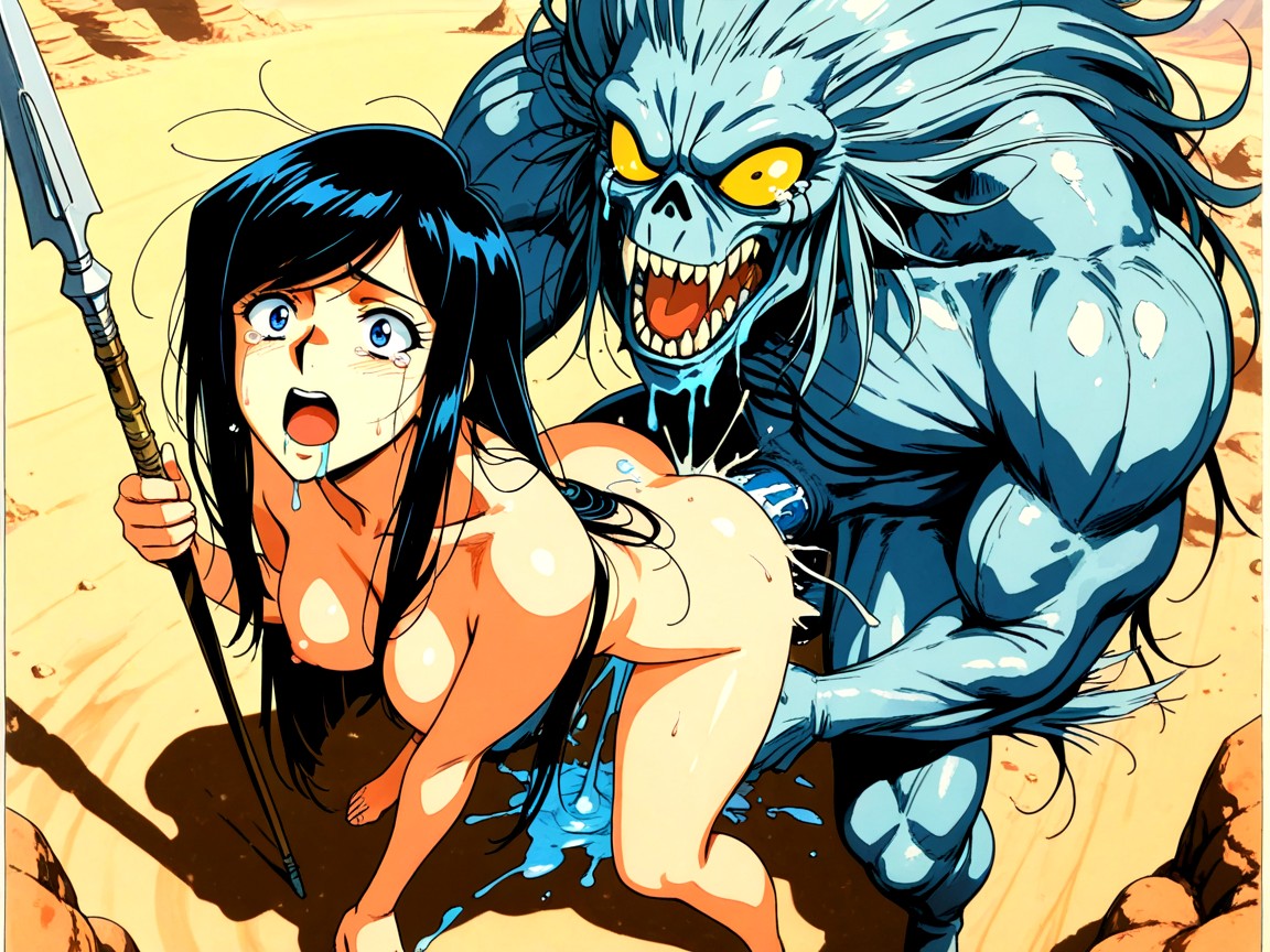 Shocked, Desert, Body Covered In Lots Of Cum Hentai AI Porn