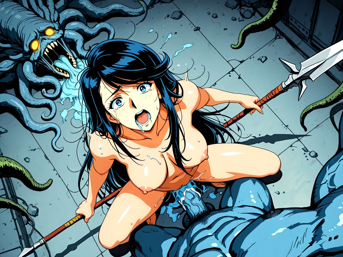Gigantesco, Naked, Messy Hair Hentai IA