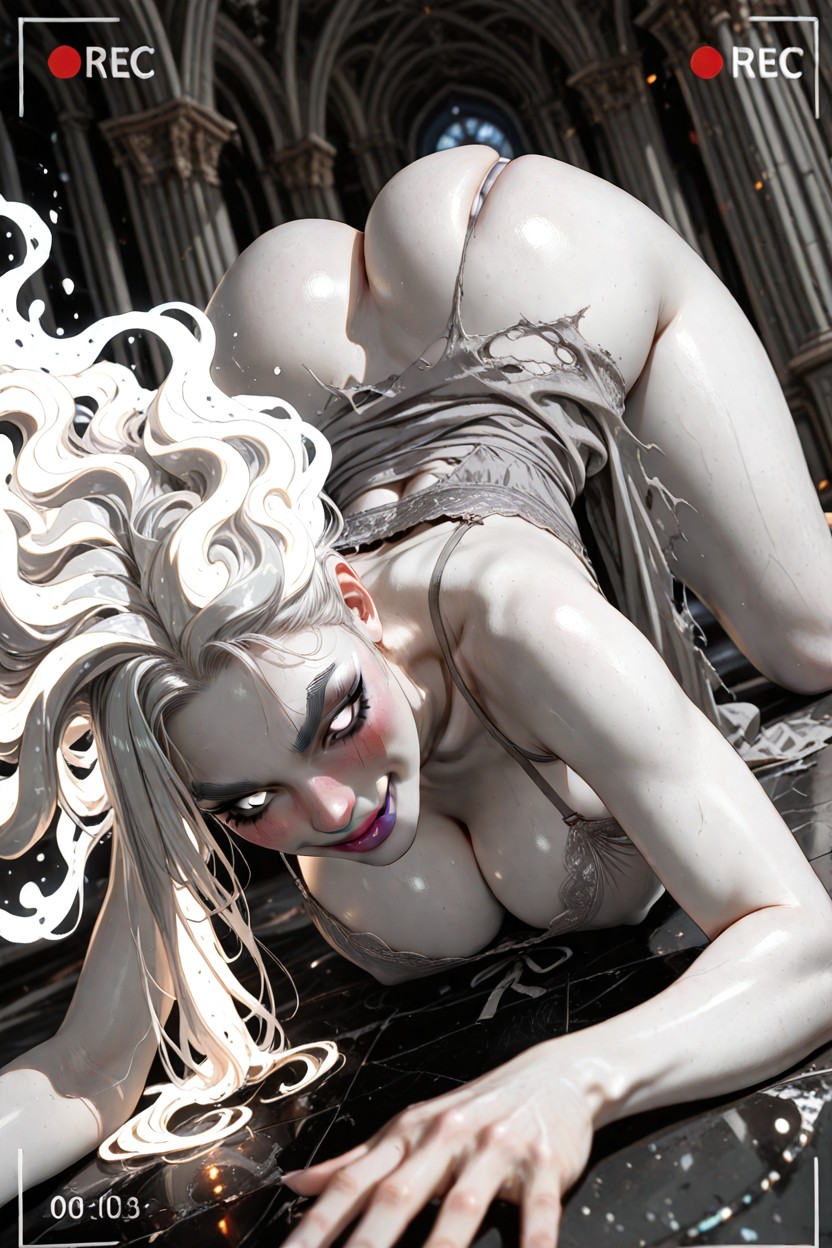 Pose De Jack O', Perfect Detail, Magic Hair Floating Hentai IA
