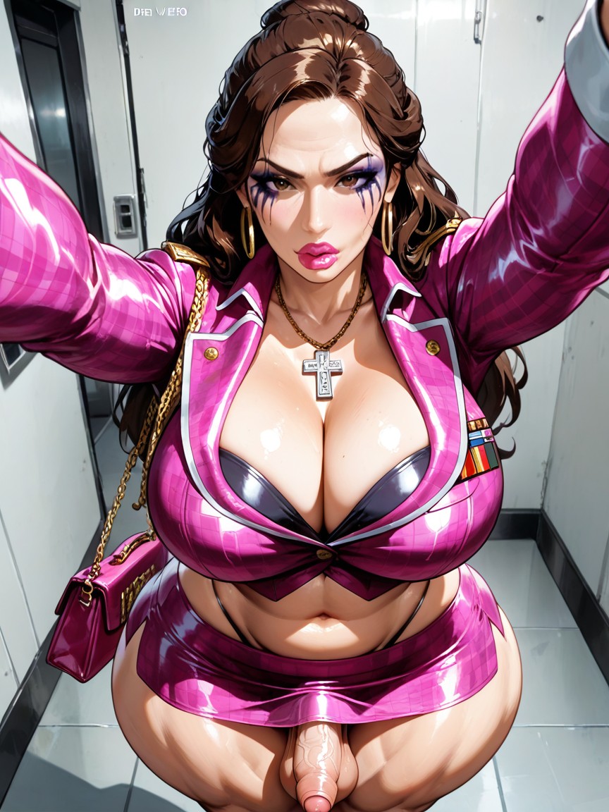 Hyper-realistic, Thick, De Abajo Hacia Arriba Hentai IA