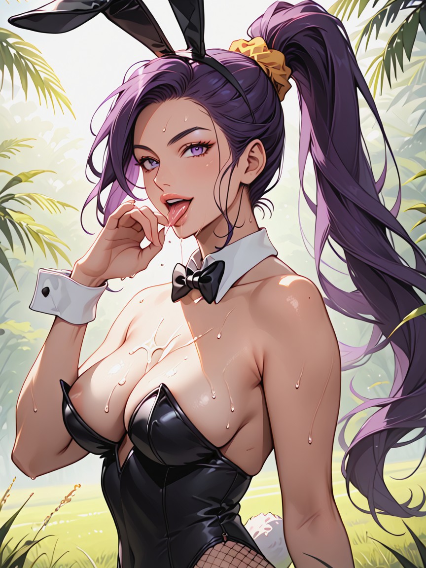Líneas De Énfasis, Fishnet Tights, Bowtie Hentai IA