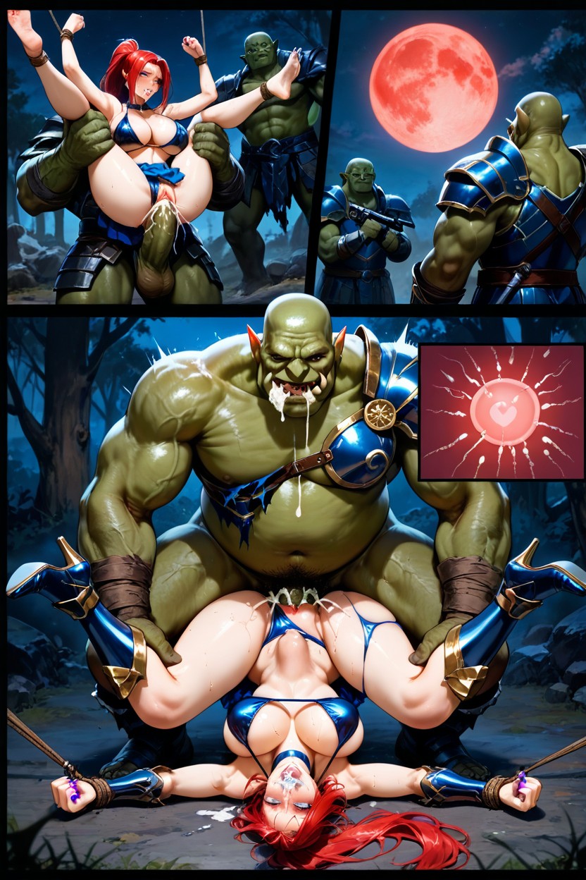 Atado, Pechos Medianos, Group Sex Hentai IA