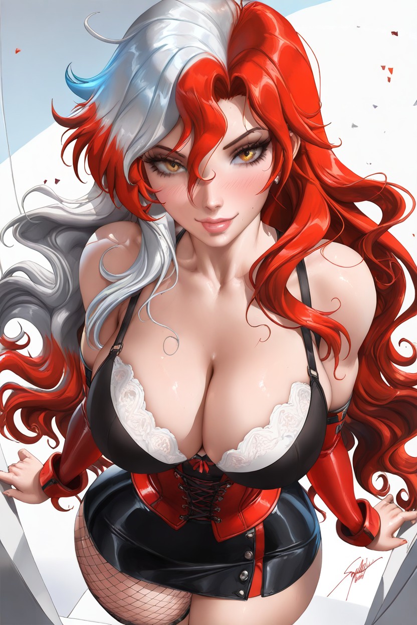 Blank Background, Seductive, Sakimichan Artstyle Hentai IA