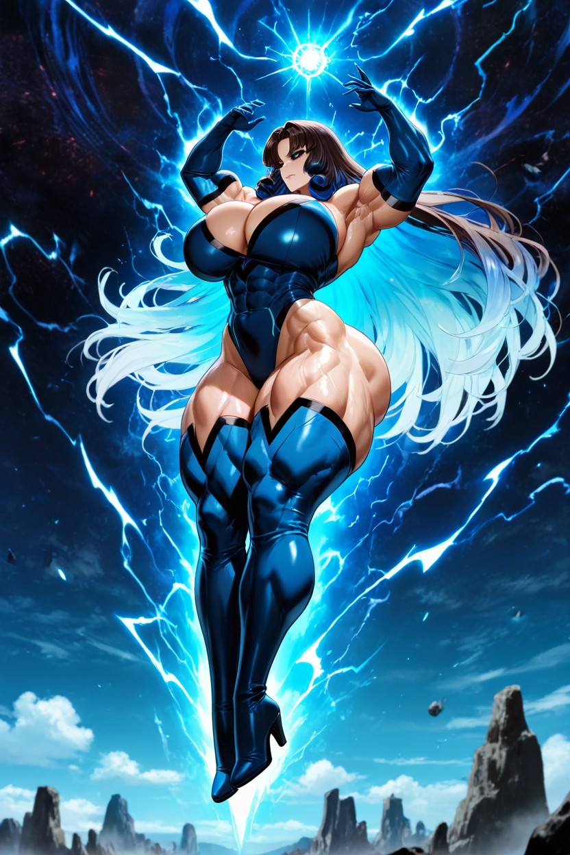 Hyper Muscular, Confident, Hovering Hentai AI Porn