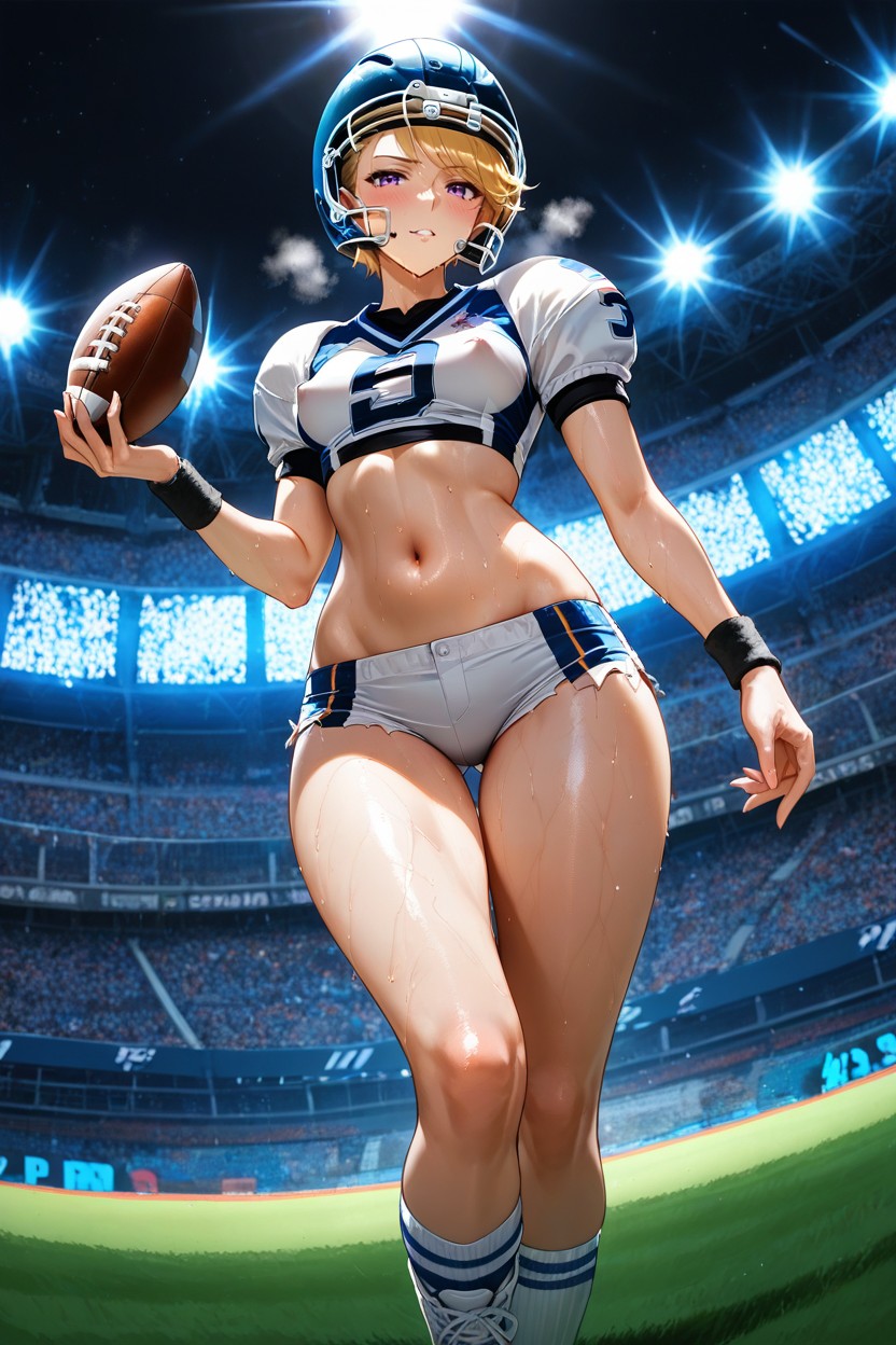 Cheering Crowd, Microshorts, Seductive Pose Hentai AI Porn