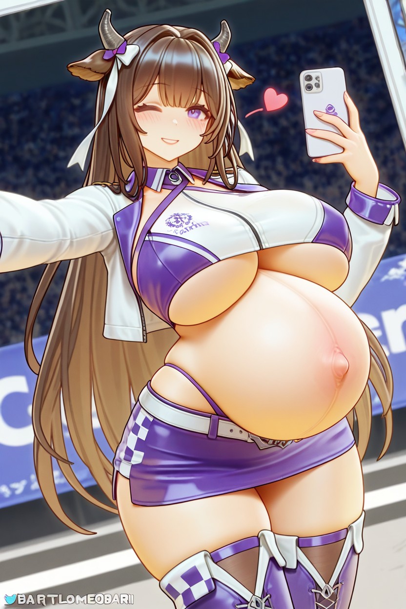 Thigh Boots, Love Hearts, Woman Blushing Hentai IA
